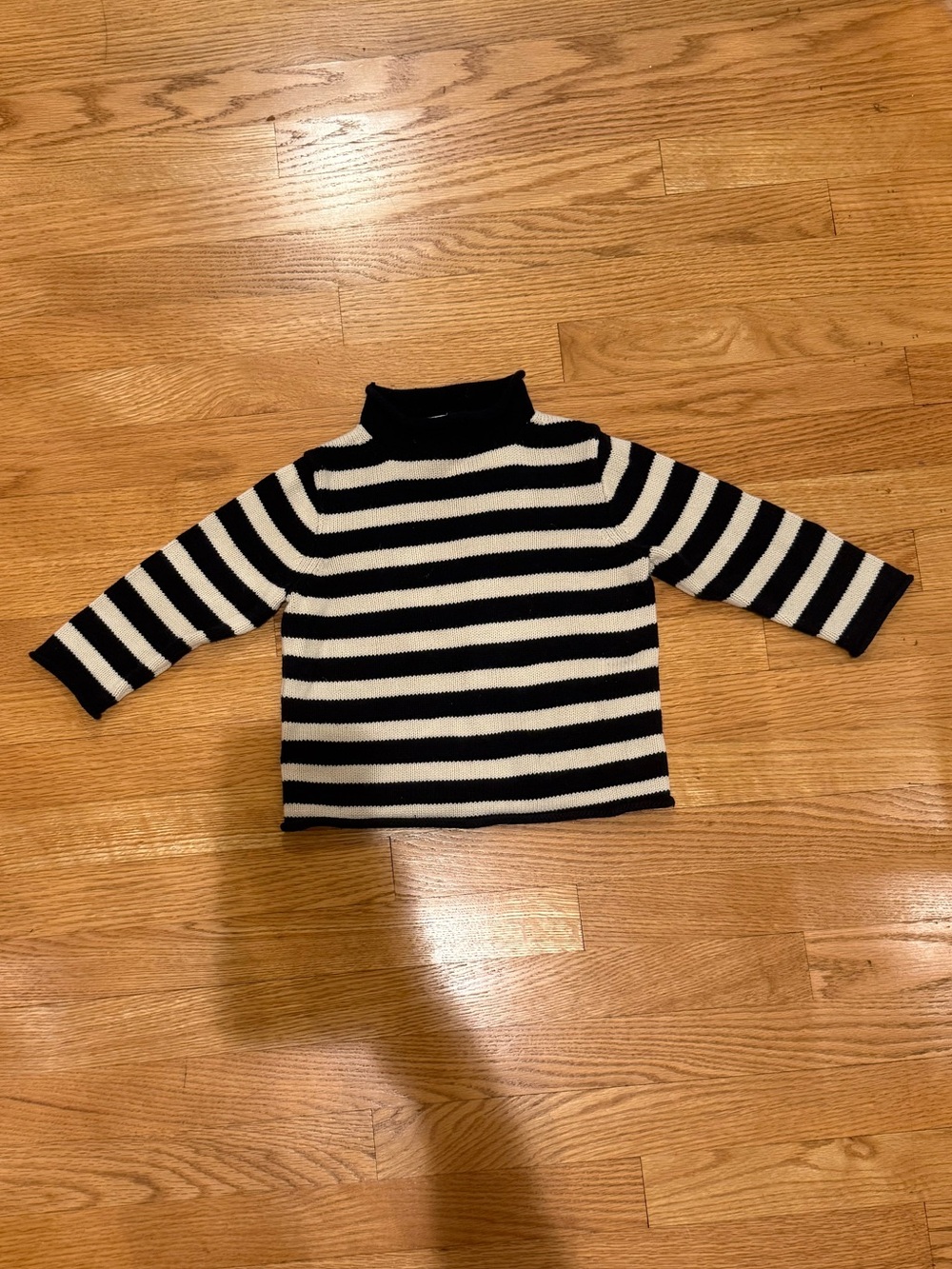 Crewcuts Navy & Cream Striped Cotton Crewneck Sweater Sz 3T